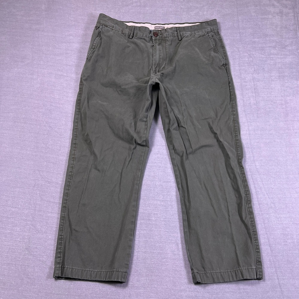 Falls Creek Chino Straight Mid Rise Pants Mens 36x32 Olive Green‎ Cotton